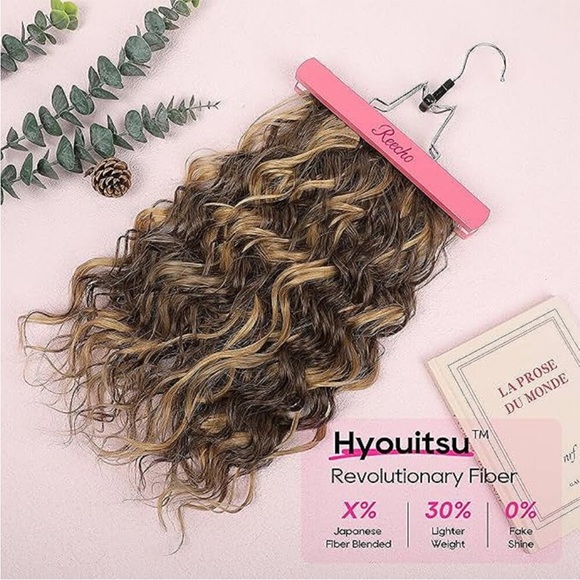 Curly Hair Extensions, 4PCS 16 inch Clip in Hair Extensions Lace Weft Short Curl